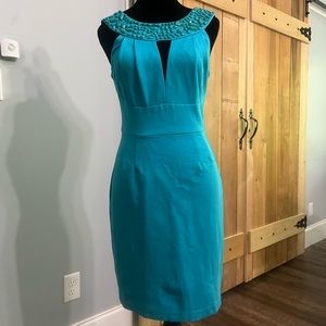 Trina Turk embellished keyhole Teal Aqua